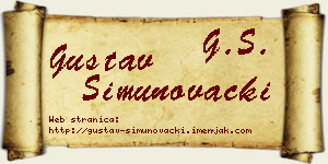 Gustav Šimunovački vizit kartica